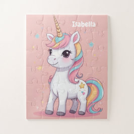 Puzzle Pequeños niños mágicos con unicornio personalizado