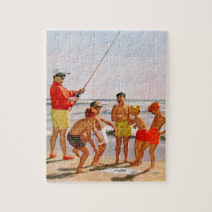 Puzzle Pequeños pescados grandes de poste de Richard