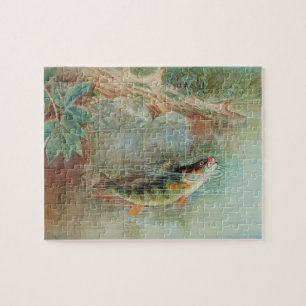 Puzzle Perca amarilla por S.A. Kilbourne, Pez vintage