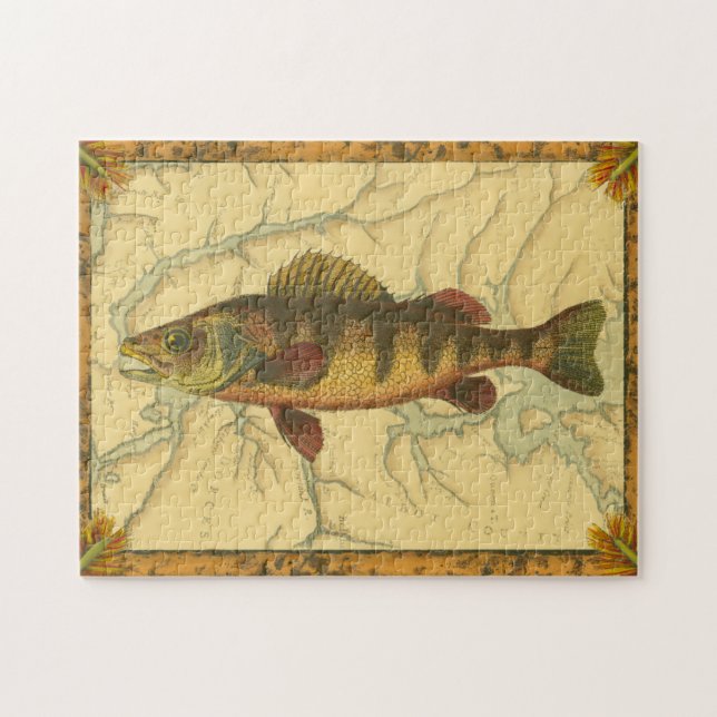 Puzzle Percha amarilla en el mapa (Horizontal)