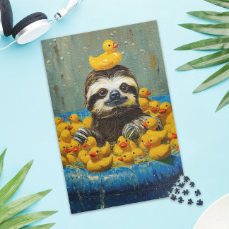 Puzzle Perezoso Divertido Pato de Goma de Piscina Rompeca