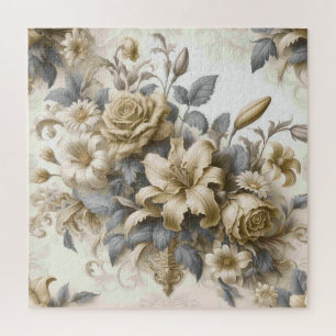 Puzzle Perfección floral amarilla antigüa