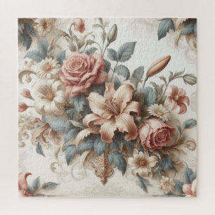 Puzzle Perfección floral anticuada ligera