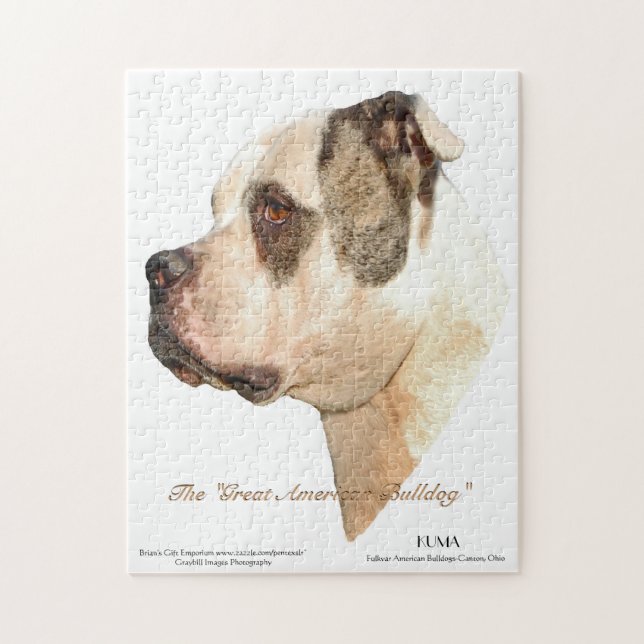 Puzzle Perfil americano del bulldog (Vertical)