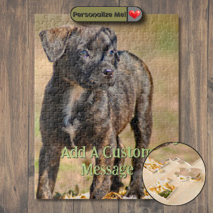 Puzzle Perfil de Cachorro Atigrado Retrato