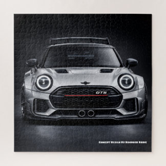 Puzzle Performance Hatchback Front View Automotive Art Pr