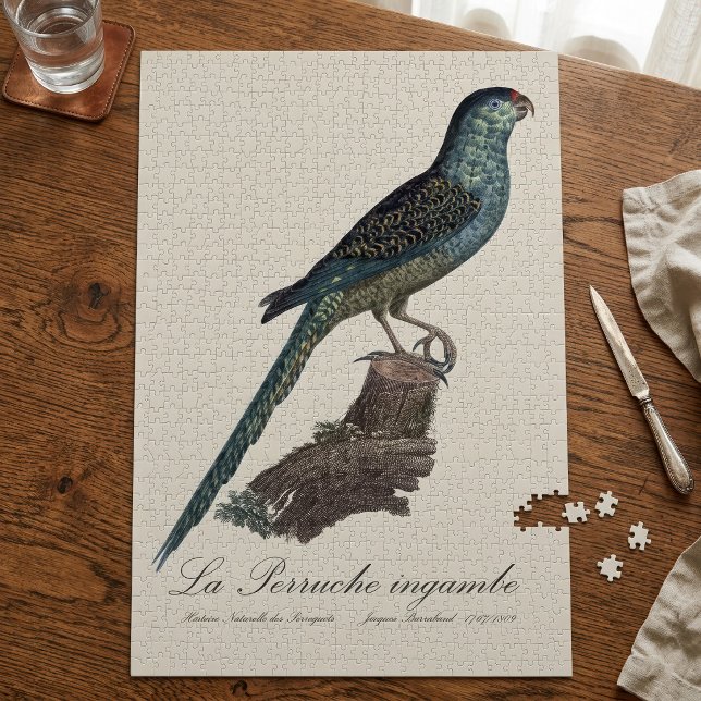 Puzzle Perico Terrestre o Perico de Pantano, Pezoporus Wa (Ground Parrot or Swamp Parrot, Pezoporus Wallicus. Jigsaw Puzzle)