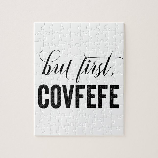 Puzzle Pero primero, COVFEFE (Vertical)