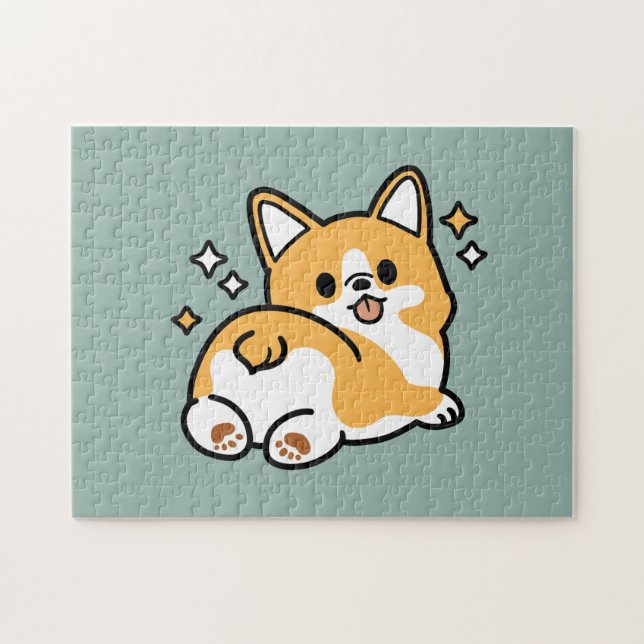 Puzzle Pero primero, Nap - Personalizado de Corgi Butt (Horizontal)