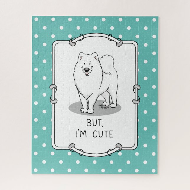 Puzzle Pero, soy un Perro Samoyed. (Vertical)