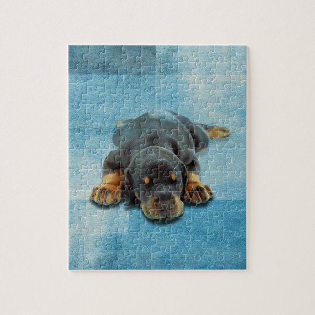 Puzzle Perrito de Dobermann - Pinscher del Doberman (Vertical)