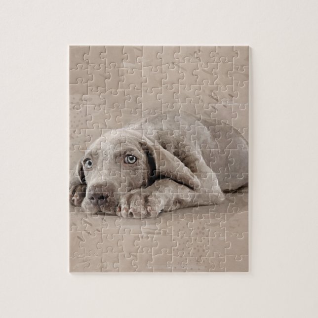 Puzzle Perrito de Weimaraner (Vertical)