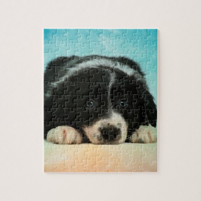 Puzzle Perrito del border collie (Vertical)