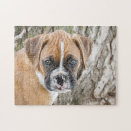 Puzzle Perrito lindo de encargo del boxeador del