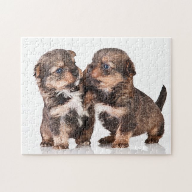 Puzzle Perritos lindos de Yorkshire (Horizontal)