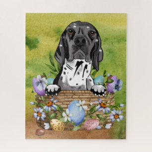 Puzzle Perro abysiniano de arena en la cesta de caza de P