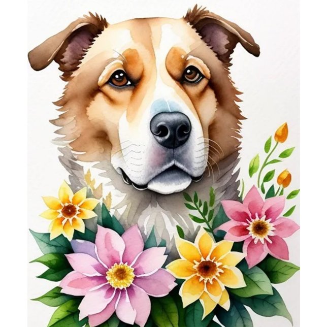 Puzzle Perro acuarela (Watercolor Dog Jigsaw Puzzle!)