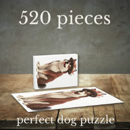 Puzzle Perro Akita americano del libro de cuento de hadas