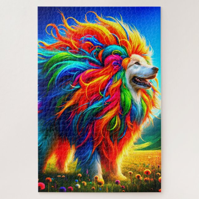 Puzzle Perro arco iris (Vertical)