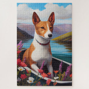 Puzzle Perro Basenji en una Paleta: Una Aventura Escénica