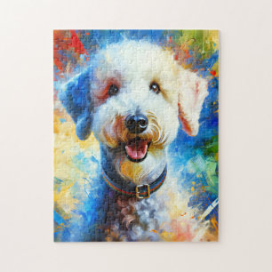 Puzzle Perro Bedlington Terrier Impresión Acrílica Regalo