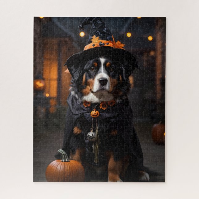 Puzzle Perro Bernés Spooktacular: un Howl-o-Ween de Hallo (Vertical)