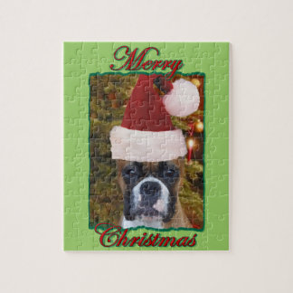Puzzle Perro boxeador navidad