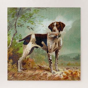 Puzzle Perro cazador con pájaro en la boca