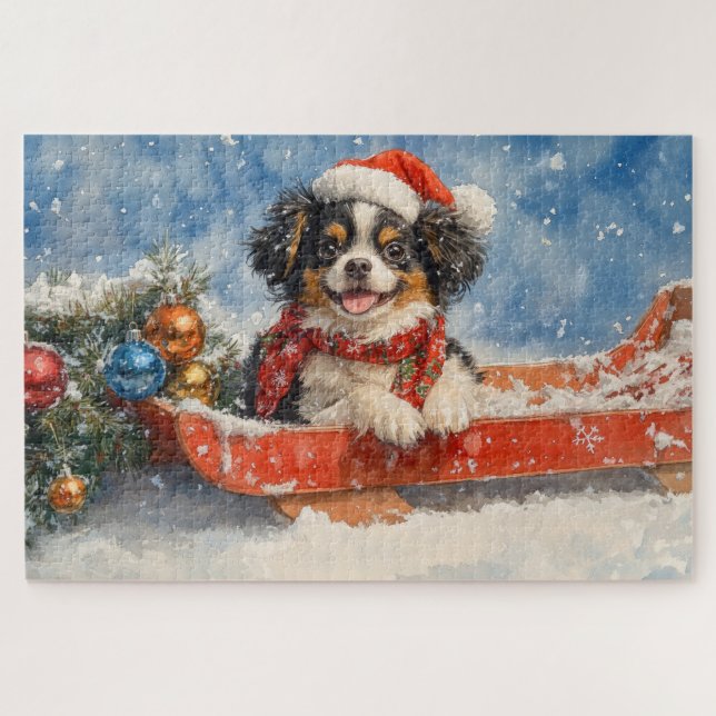 Puzzle Perro chino con manchas en Japón deja que nieve Na (Horizontal)
