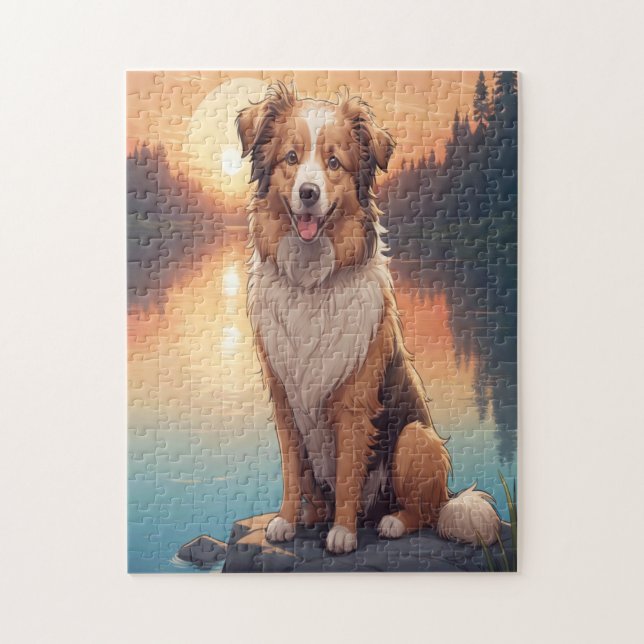 Puzzle perro Collie (Vertical)