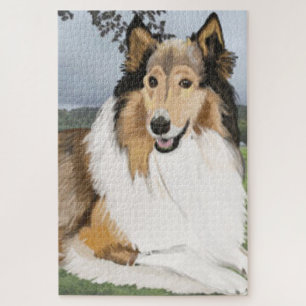 Puzzle Perro collie muy grandioso