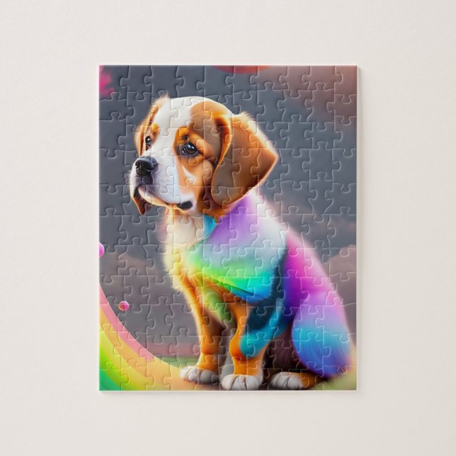 Puzzle Perro colorido (Vertical)