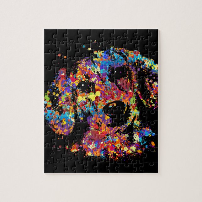 Puzzle Perro colorido del Dachshund - Doxie (Vertical)