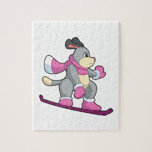 Puzzle Perro como snowboard con Sonowboard