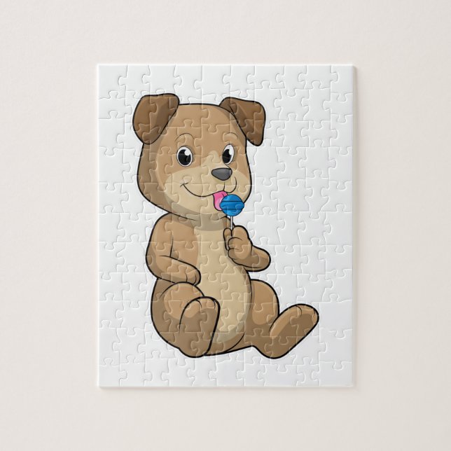 Puzzle Perro con dulces Chupachups (Vertical)