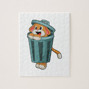 Puzzle Perro con Trashcan
