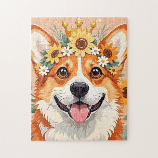Puzzle Perro corgi alegre (Vertical)