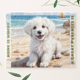 Puzzle Perro Cuaderno Gran Pirineo Blanco Puppy Nombre pe