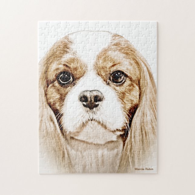 Puzzle Perro de aguas de rey Charles arrogante lindo (Vertical)