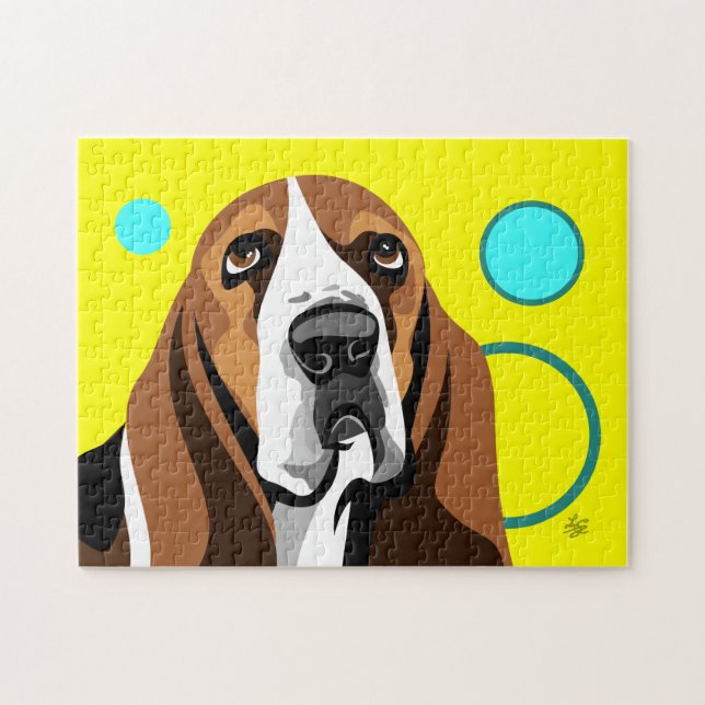 Puzzle Perro de Basset Hound (Horizontal)