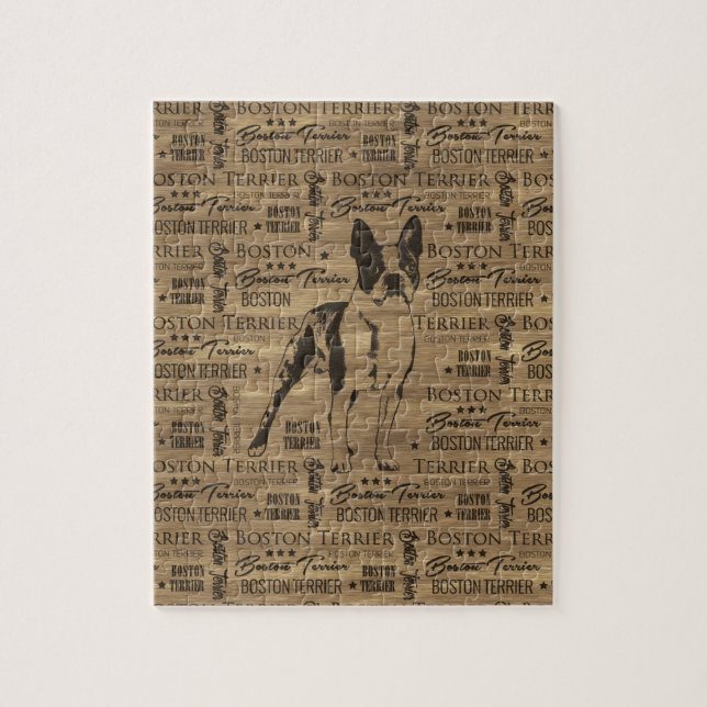 Puzzle Perro de Boston Terrier (Vertical)
