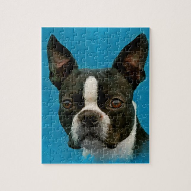 Puzzle Perro de Boston Terrier (Vertical)
