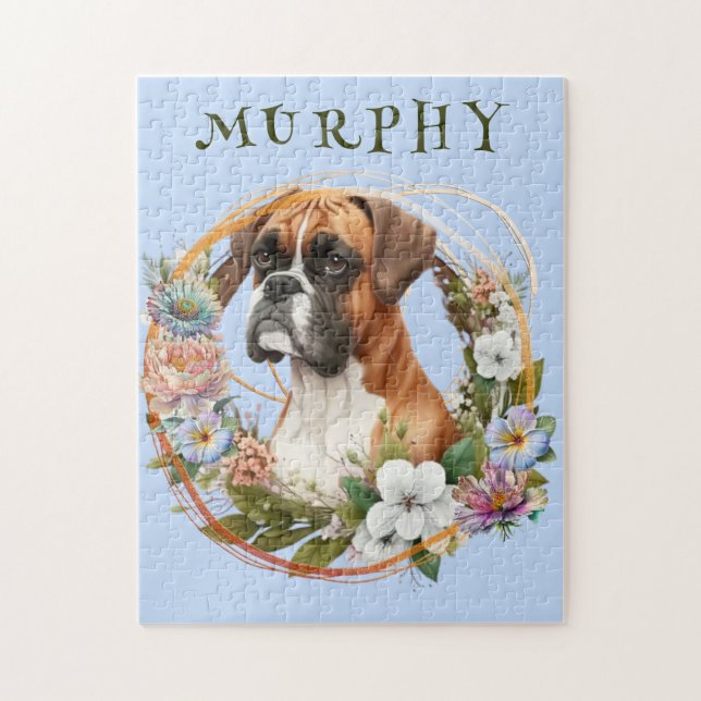 Puzzle Perro de Boxer Personalizado (Vertical)