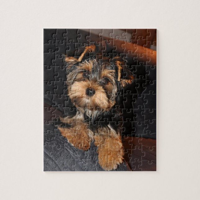 Puzzle Perro de cachorro de Cute Yorkshire Terrier (Vertical)