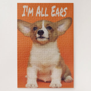 Puzzle Perro de cachorro, soy todos oidos, meme de amor