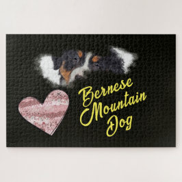 Puzzle Perro de montaña Bernese Ojos color sólido 1000 pi