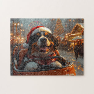 Puzzle Perro de montaña de Berna Montaña Rusa Navidad 