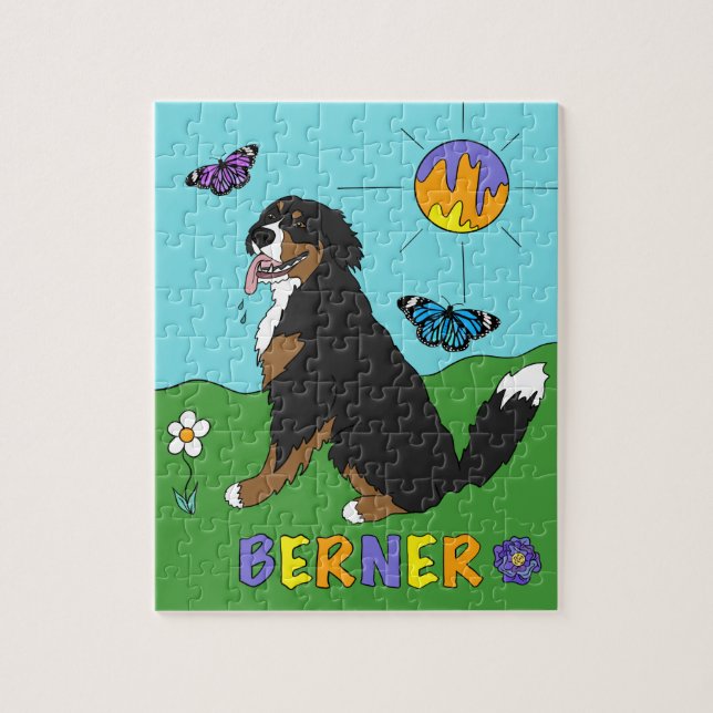 Puzzle Perro de montaña de Bernese (Vertical)