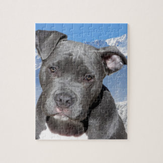 Puzzle Perro de perrito de Pitbull Terrier del americano