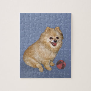 Puzzle Perro de Pomeranian con la bola